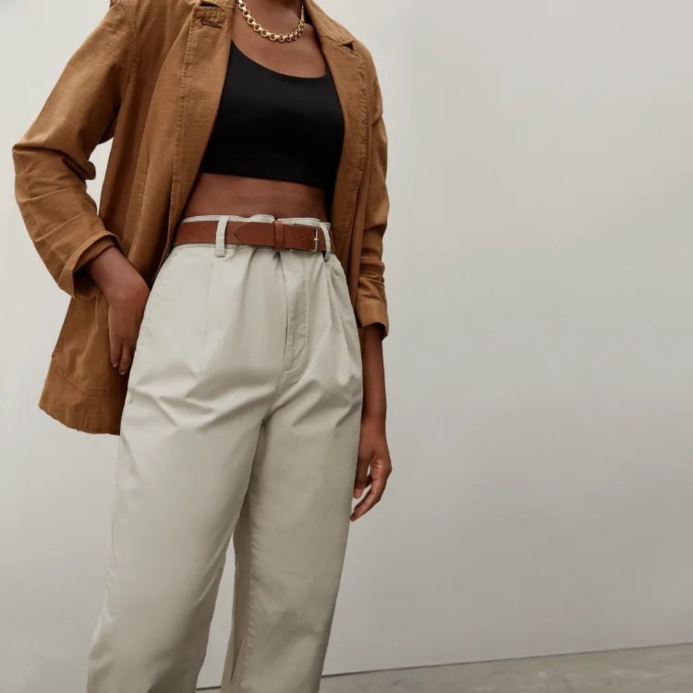 Everlane The Pleated Chino - Sandstone - Size 6